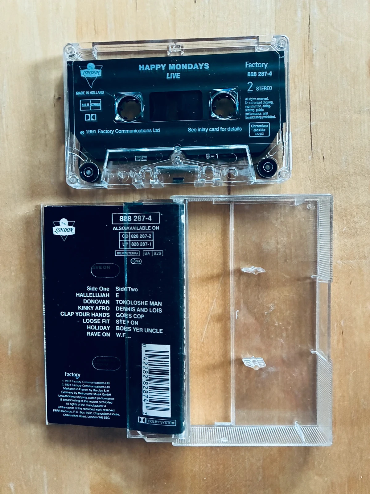 Audiocassette Happy Mondays Live. – photo 2
